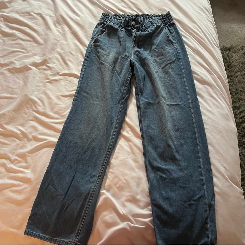 American Eagle Outfitters Paper Bag Wide Leg Jeans